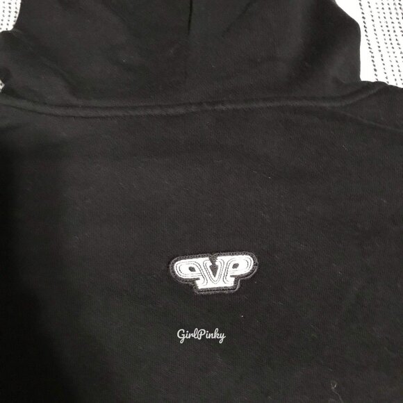 victoria secret PINK RACING sweatpants OUTFIT & FULL ZIP IN BLACK SIZE SMALL - Picture 7 of 12